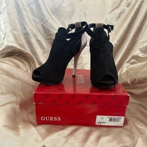 Guess Black and Beige High Heel Sandals
